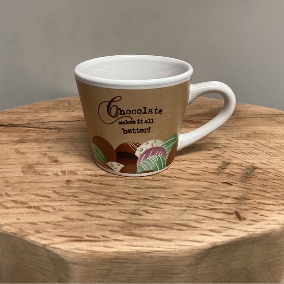 “2/$10” - V & S Houseware - “Chocolate Makes It All Better” Tea / Coffee Cup - Picture 3 of 10